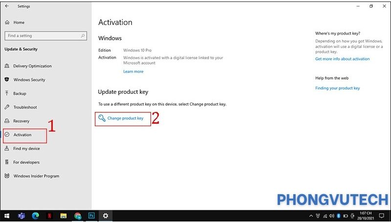 cách nhập key windows 10 pro