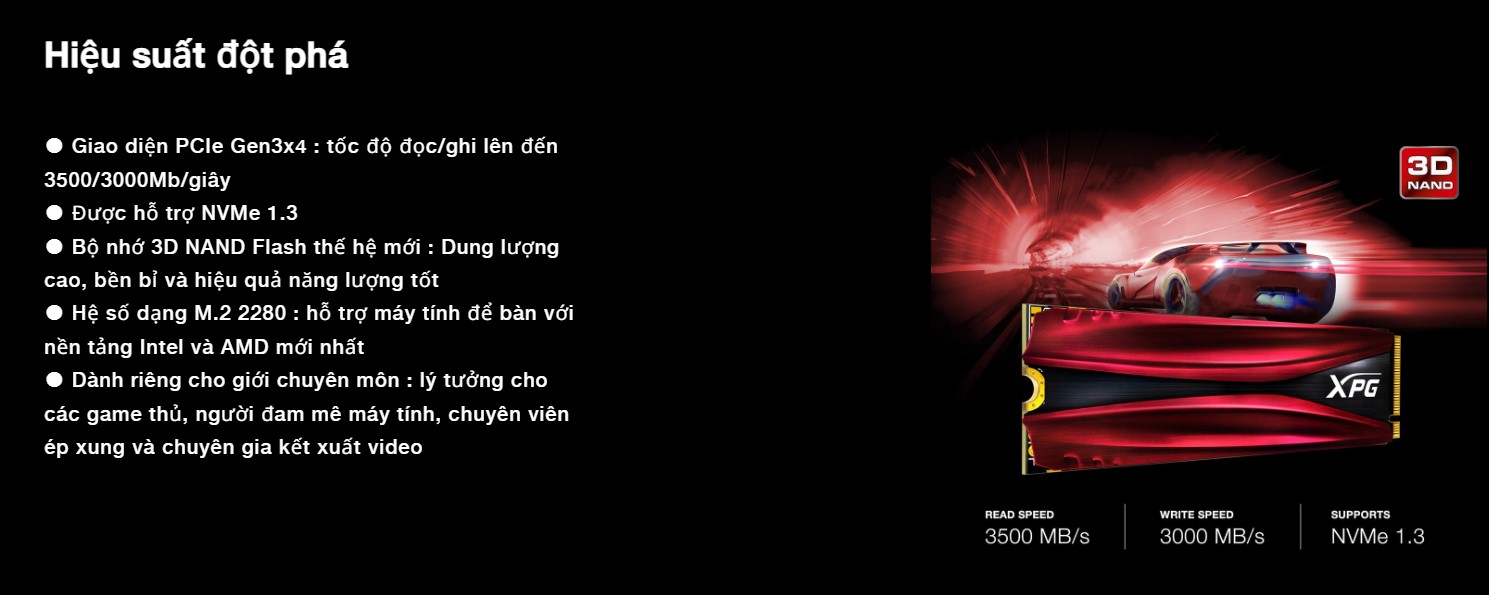 o cung ssd adata xpg gammix s11 pro 256gb m 2 2